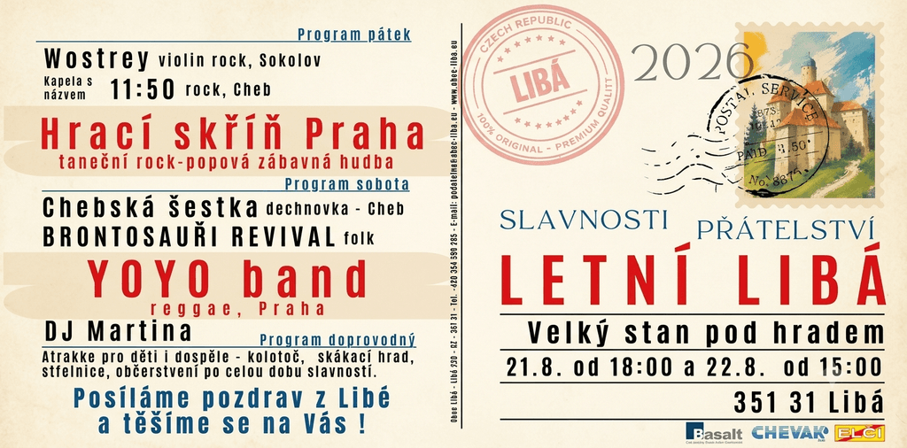 Slavnosti přátelství - Letní Libá 2026