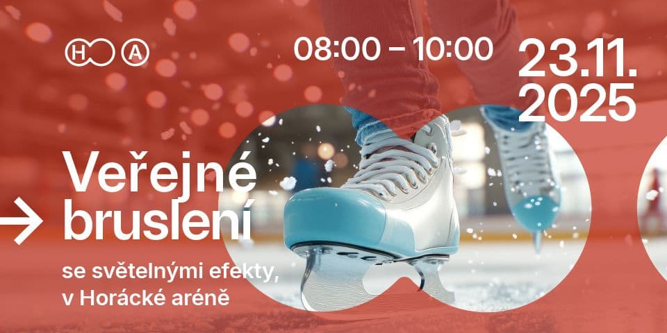 Veřejné bruslení v Horácké aréně se světelnými efekty